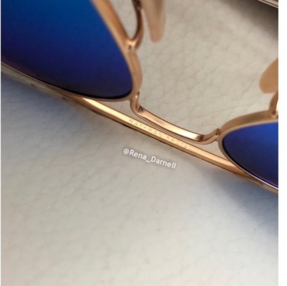 Blue Mirror RayBan Aviator RB3025 New - Picture 5 of 13